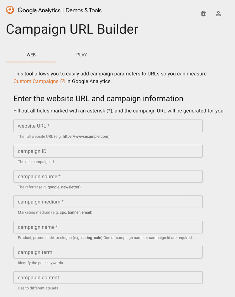 herramienta de Google para generar url de campañas