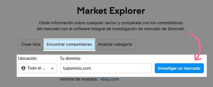 Herramienta Market Explorer para análisis de competidores y audiencia