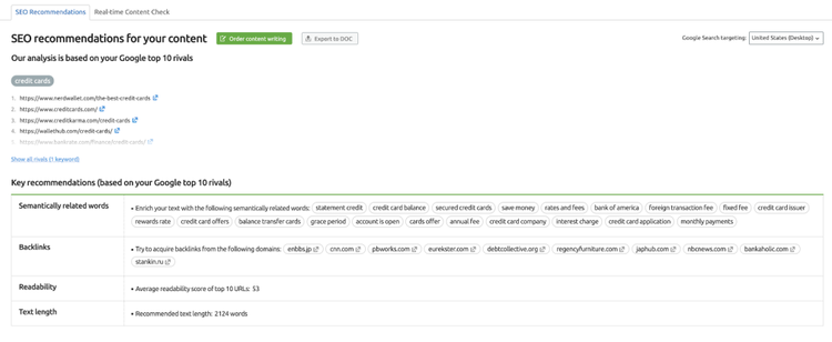 seo content template