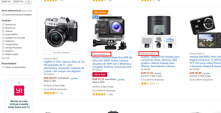 Publicidad en Amazon - Producto patrocinado