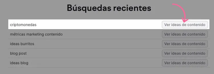 Resultados búsqueda contenido con temas recientes y links de ideas