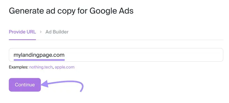 Generador de textos publicitarios AI