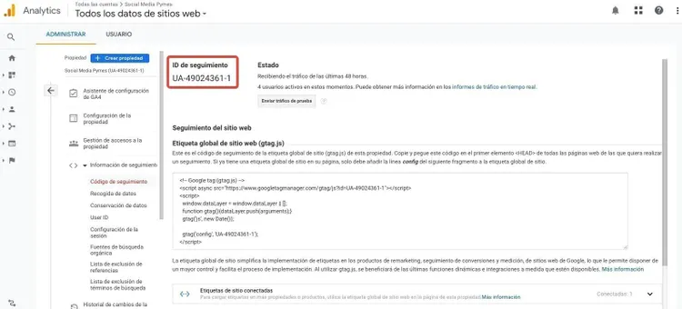 id de google analytics