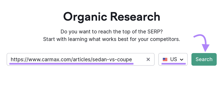 Según la herramienta de Investigación Orgánica de Semrush