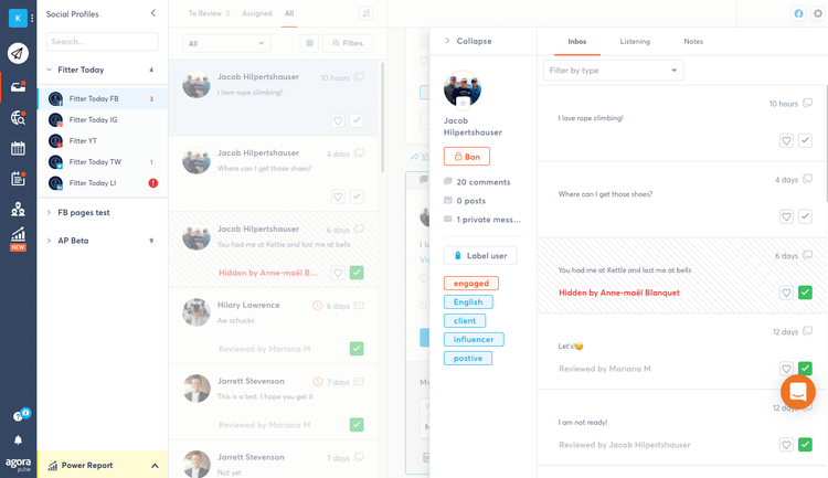 gestionar las redes sociales en Agorapulse