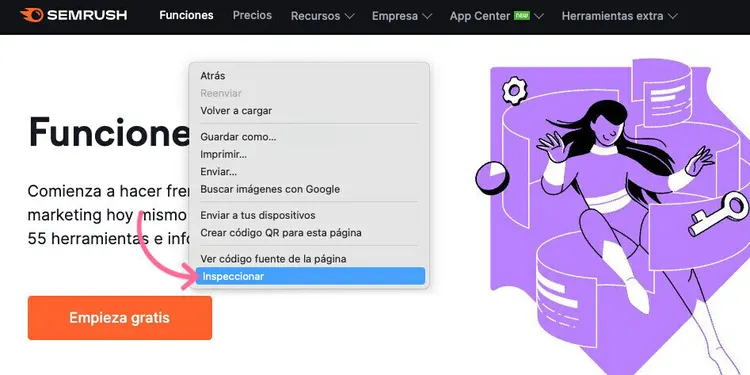 Inspeccionar una página