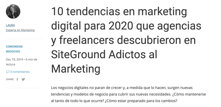 Artículo sobre 10 tendencias marketing digital de expertos