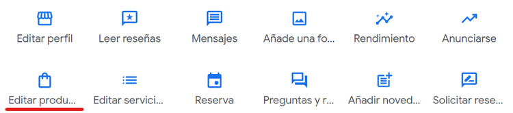 Google Business pestañas editar perfil reseñas mensajes fotos