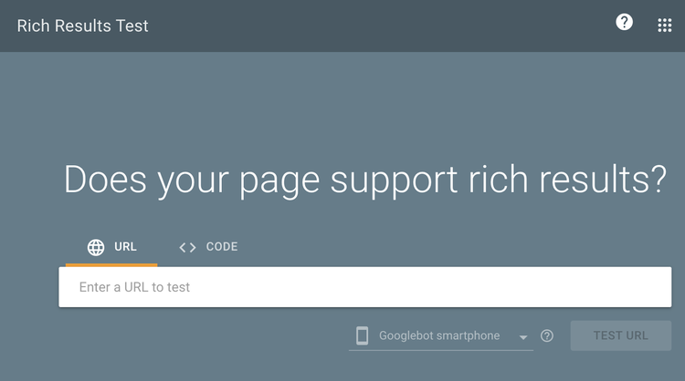 Prueba de resultados enriquecidos de Google