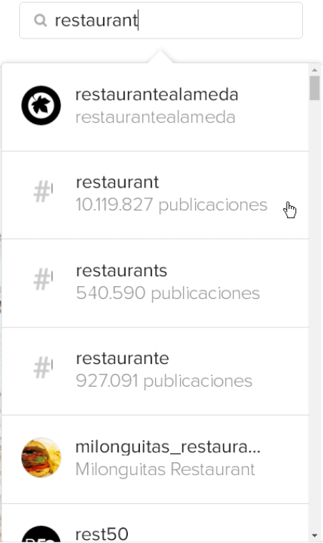 Redes Sociales para restaurantes -Hashtags en Instagram