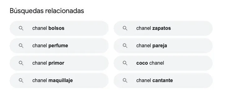 Búsquedas relacionadas para Chanel