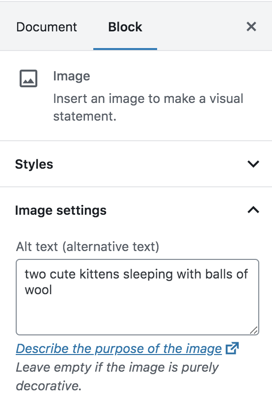 cómo añadir el alt text en Wordpress