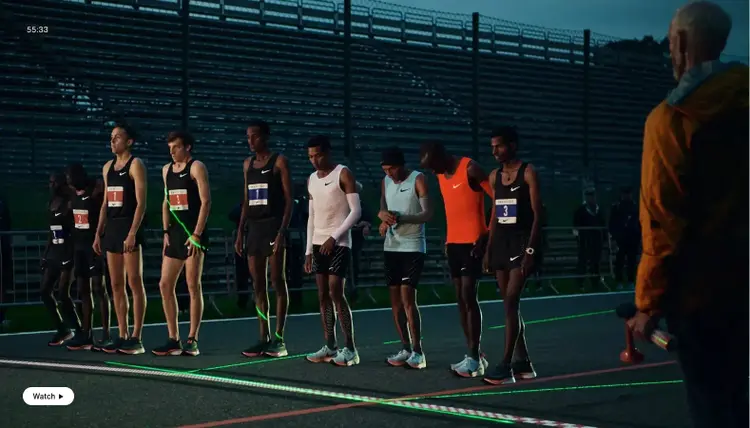 Vídeo de la campaña Breaking2 de Nike