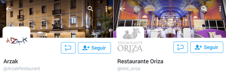 Redes Sociales para restaurantes - Buen perfil en Twitter