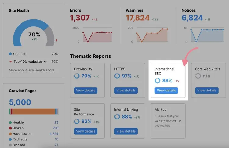 Informe temático internacional sobre SEO