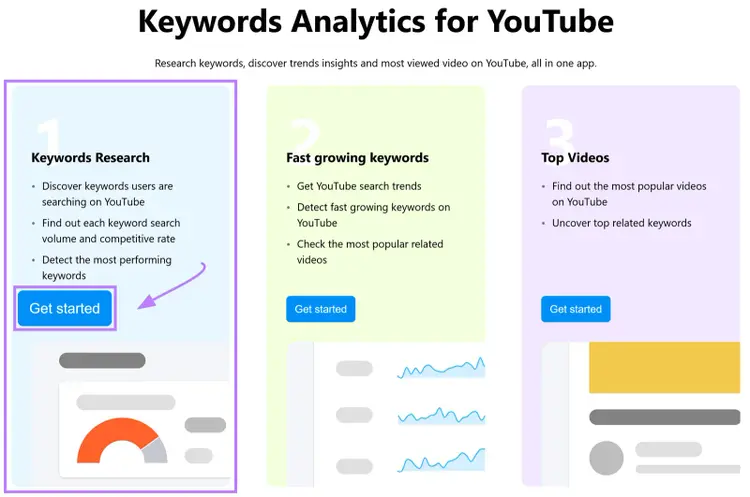 Herramienta Keywords Analytics YouTube investigar tendencias búsqueda
