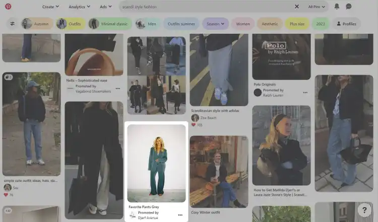 Anuncio nativo en Pinterest