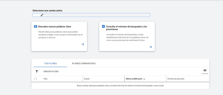 Qué es un keyword research - Planificador de palabras clave de Google ads