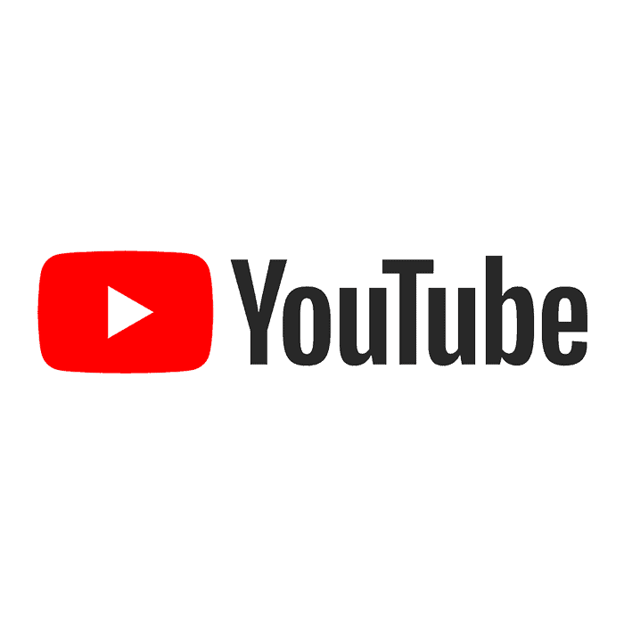 Logo YouTube con símbolo de reproductor rojo