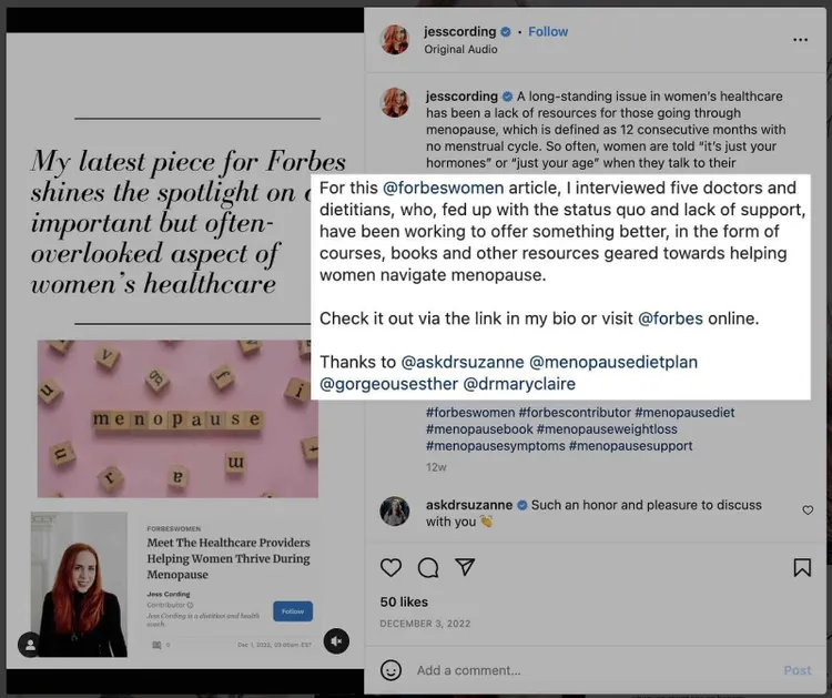 Participar con otros usuarios en una publicación de Instagram