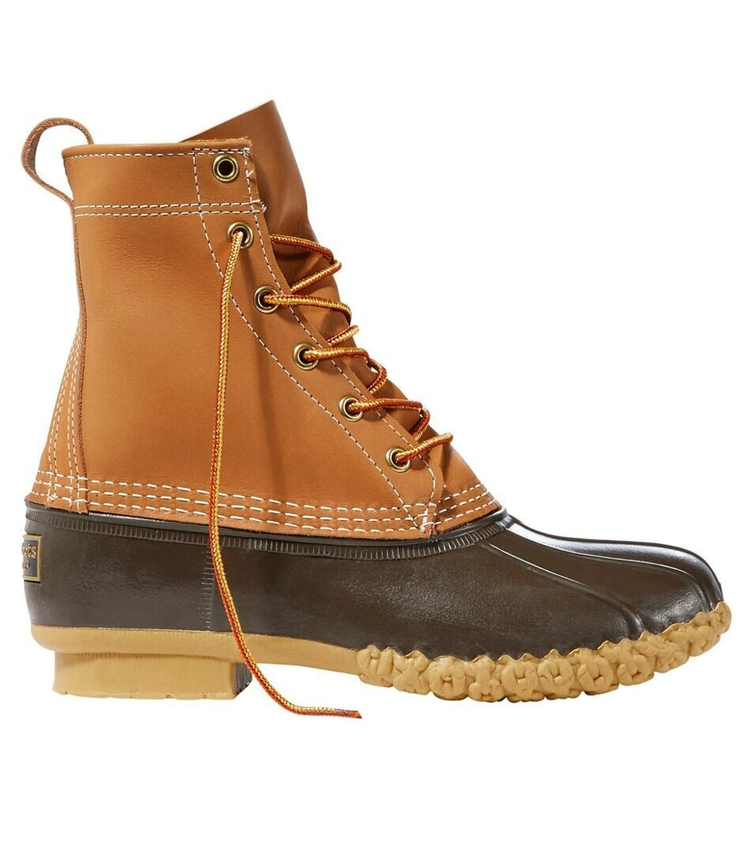 Botas de pato L.L. Bean con contraste de colores marrón y negro