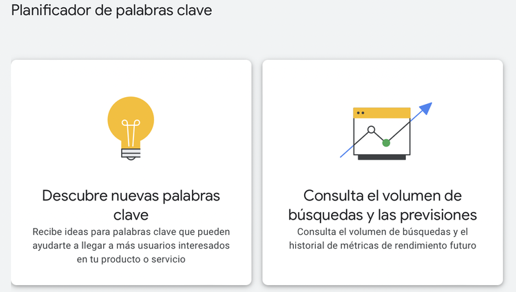 Planificador de palabras clave de Google
