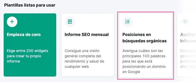 Informe de posiciones orgánicas.
