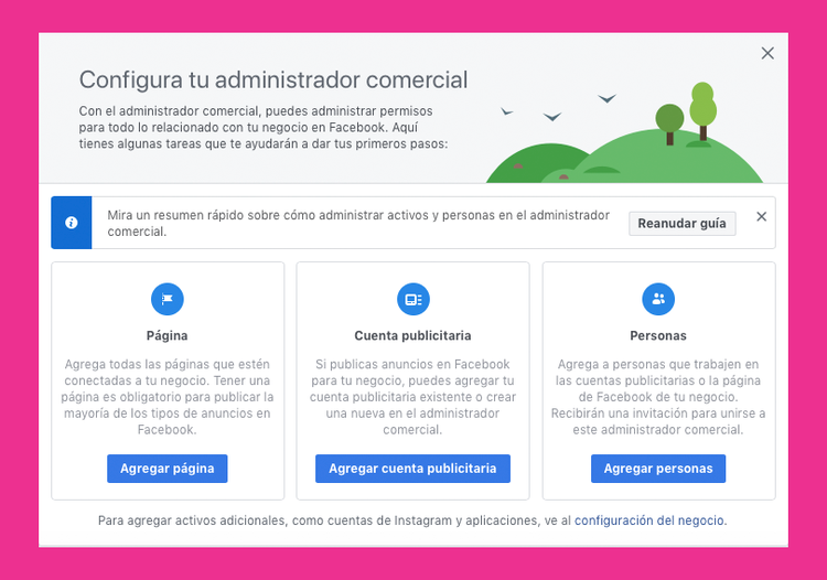 Facebook Business Manager - Configurar administrador comercial