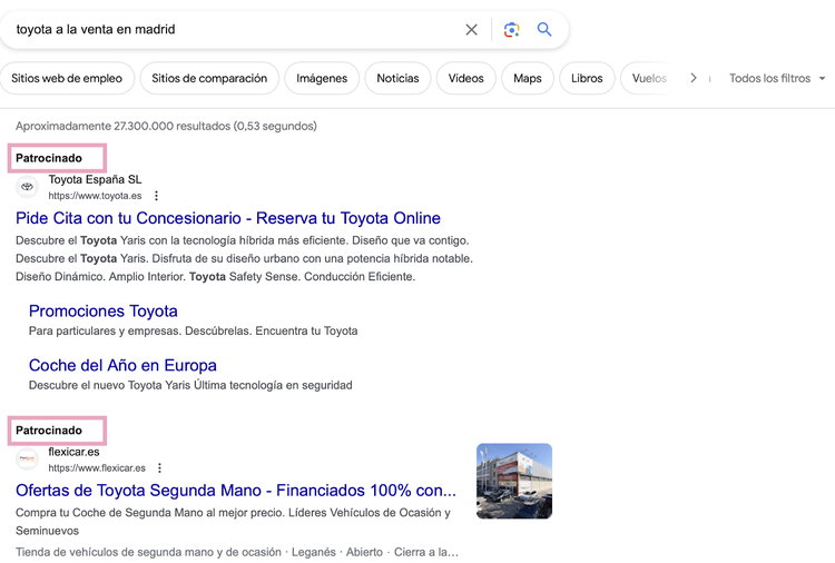 Anuncios en las SERP