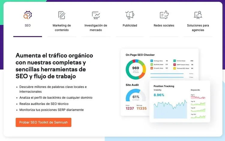 analytics in semrush
