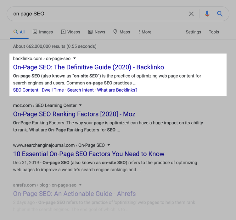 Google búsqueda on page SEO con guías y ranking factors