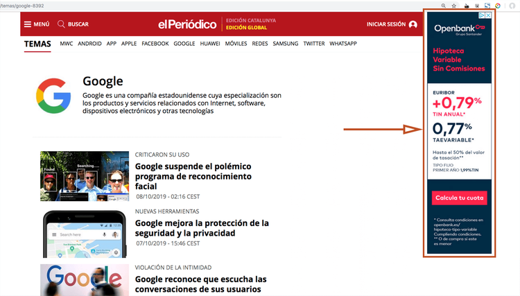 Qué es Google Adsense - Formato Skyscraper