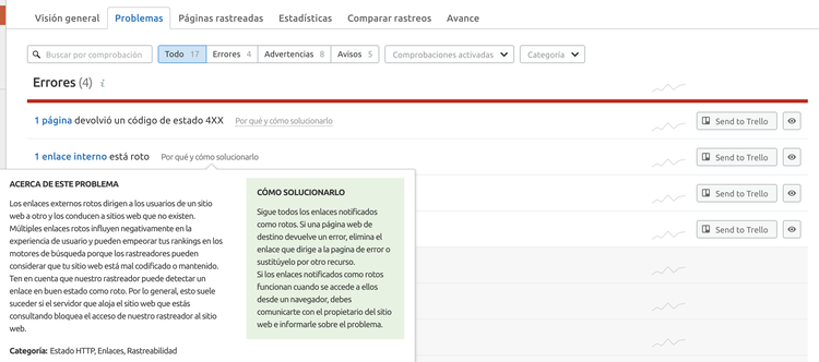 site audit problemas