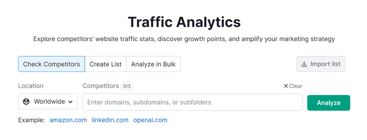 API de Traffic Analytics