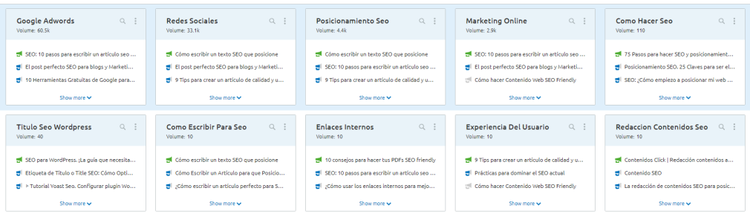 Contenido SEO Friendly - Subtemas