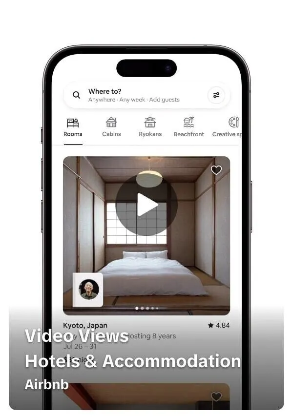 un ejemplo de anuncio TikTok de Airbnb