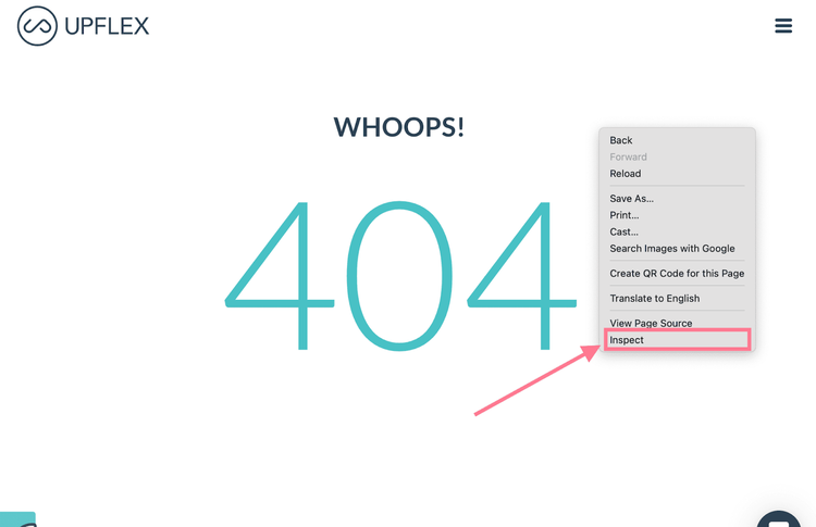 Inspeccionar un código de error HTTP 404