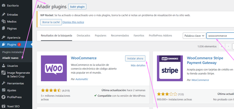 Cómo instalar Woocommerce