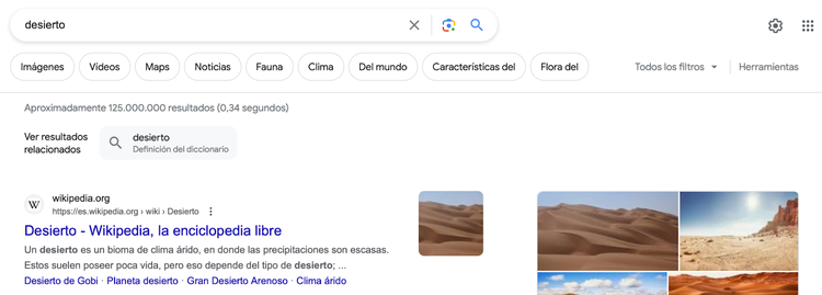 Resultado de "desierto"