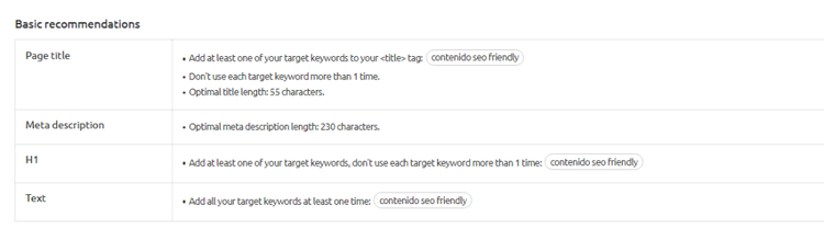Contenido SEO Friendly - Keywords tips