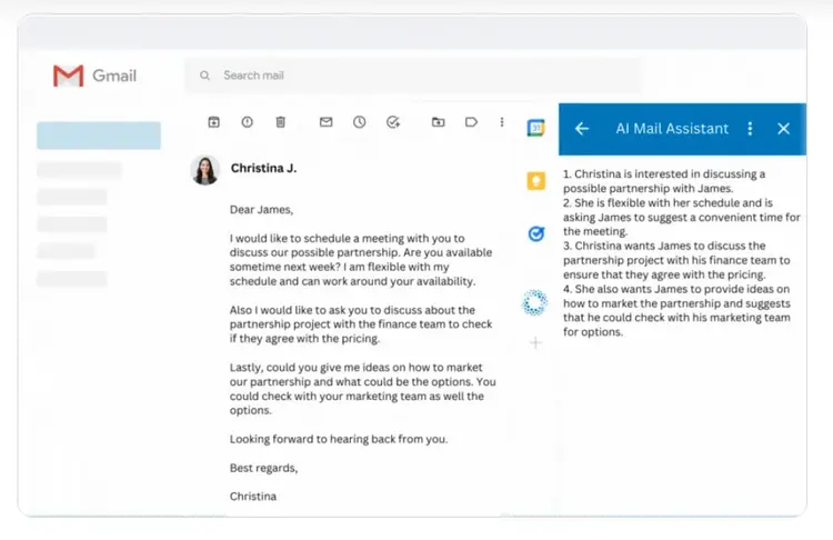El editor AI Mail Assistant de Klart