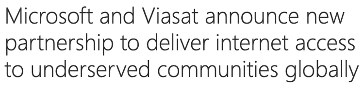 Titular del comunicado de prensa de Microsoft