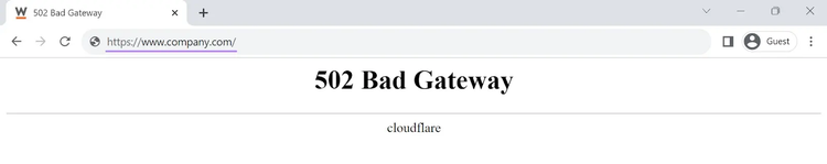 Página web simple dice "502 Bad Gateway"