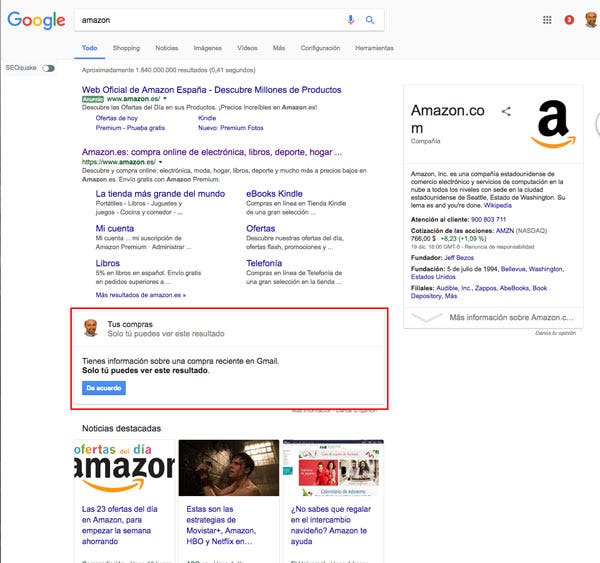 Búsqueda semántica y correos en la bandeja de entrada de Gmail
