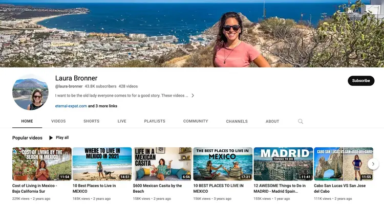 Canal YouTube de Laura Bronner