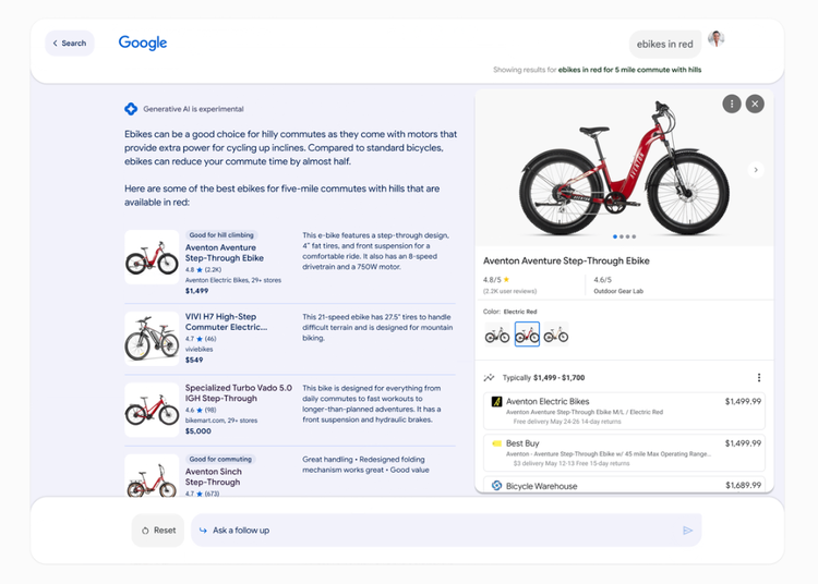 Experiencia Generativa de Búsqueda en Google