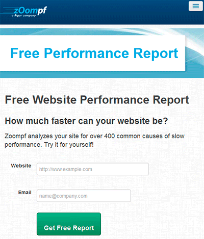 Zoompf: test de velocidad de carga web