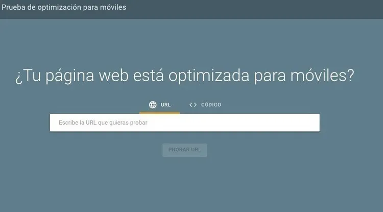 Prueba optimización móviles Google preguntando: ¿Tu página está optimizada para móviles?