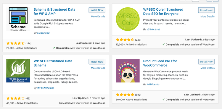 wordpress plugins schema