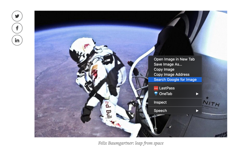 recherche d'image inversée Chrome